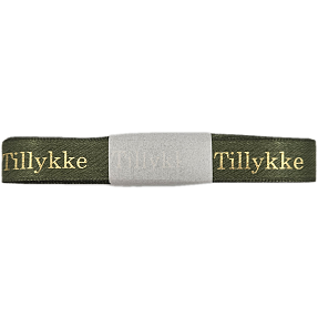 Satinbånd med tekst 1,5 cm x 3 meter - assorteret