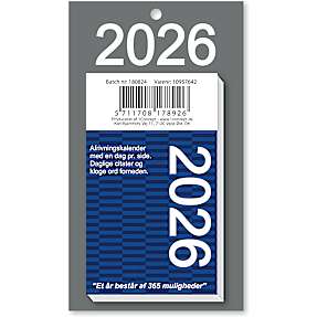 Kalender afrivning 2026