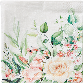 Mønstrede servietter 33x33 cm 20-pak