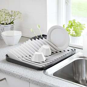 Piano opvaskestativ - grå/hvid