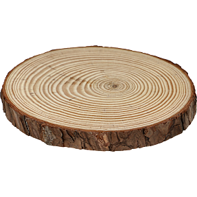 Træskive med bark - 15 cm