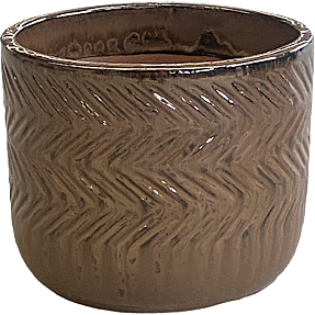 Pantin krukke - mørkebrun - Ø:27 H:22 cm