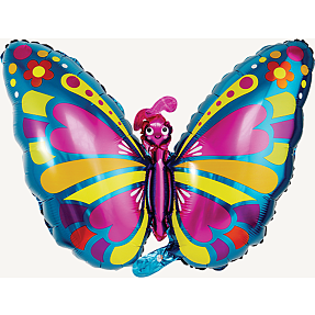 Folieballon 48x76 cm - Sommerfugl