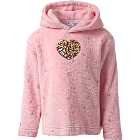 VRS børne hættetrøje str. 122/128 - rosa