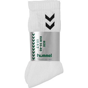Hummel unisex 3-pak strømper str. 36/40 - hvid