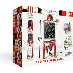 FAO Schwarz Tegnetavle 3-i-1 med lys