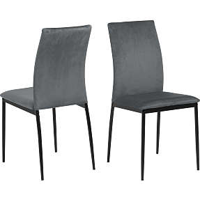 Demina spisebordsstol - mørkegrå velour