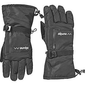 Alpine unisex handske med lynlås str. XL - sort