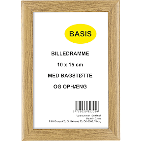 Ramme i egetræslook - 10x15 cm