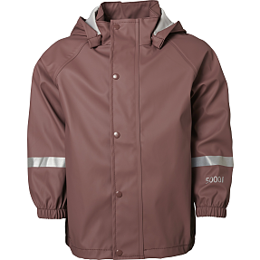 Basecamp børne regnjakke str. 98 - mørkerosa