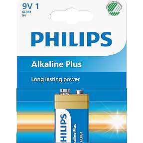 Philips Alkaline Plus 9V batteri 1-pak