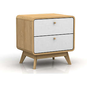 Caitlin natbord - egetræslook og hvid