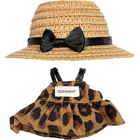 Tøjsæt til bamser - brunt