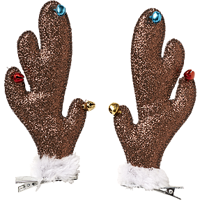 CBYH dame jule hårspænder - brun