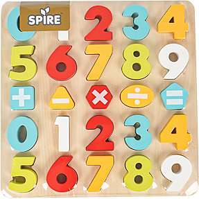 Spire tal puslespil træ - 20 brikker