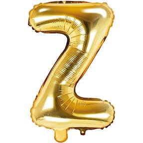 Folieballon "Z" 33 cm - flere varianter - assorteret