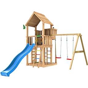 Palace 2.1 legetårn inkl. gynge, rutsjebane og sand