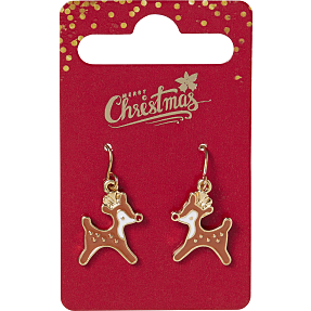 CBYH dame jule øreringe med rensdyr - guld