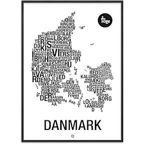Danmark, byer - 50x70 cm