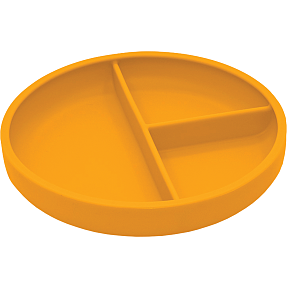 Salling silikone tallerken med rum - gul