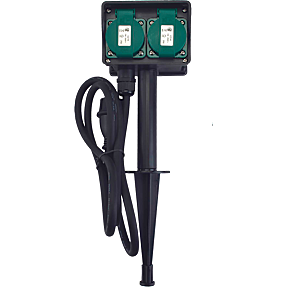 Havestikdåse m. 2 udtag og timer