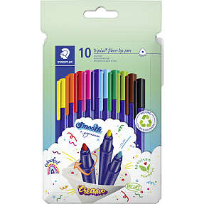 Staedtler trekantet fiberpen 1,0 mm – flere varianter – assorteret