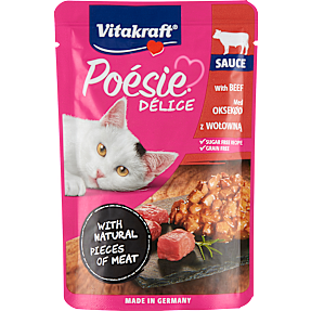 Vådfoder i sovs m. oksekød