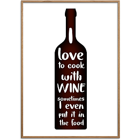 I love to cook with wine - 70x100 cm