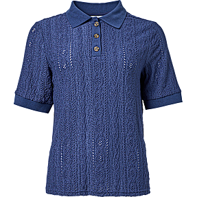 VRS dame polo T-shirt str. L - blå