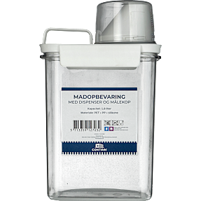 Madopbevaring m. dispenser - 1,8 liter