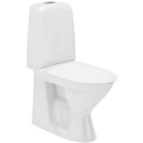 Ifö Spira toilet 6260 med skjult S-lås Rimfree - Hvid excl. sæde