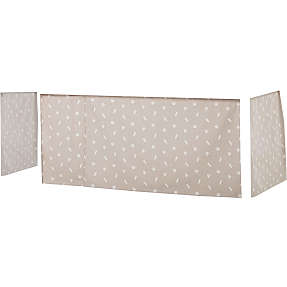 Hoppekids Pets forhæng til halvhøj- og køjeseng 90x200 cm - Sandfarvet