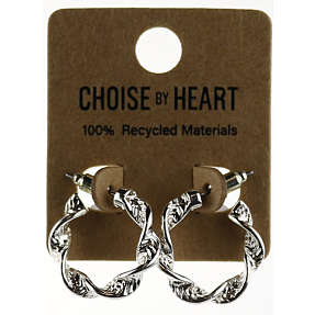 CBYH dame ørering snoet creol - sølvfarvet