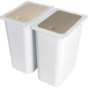Køkkenchef affaldsspande m/låg - 2-sæt (13L)