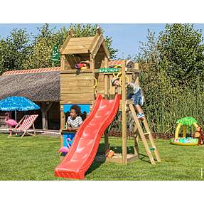 Jungle Gym Resort legetårn komplet inkl. rød rutsjebane