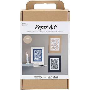Creotime DIY kit papirkunst off white - billeder