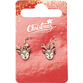 CBYH dame jule øreringe med rensdyr - guld