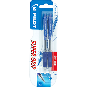 Pilot super grip 0,7 mm 2 pak - blå
