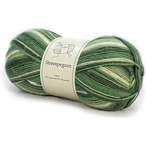 Salling strømpegarn - grøn/beige 81815