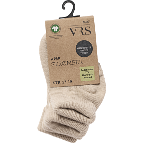 VRS baby 2-pak strømper str. 23/25 - beige