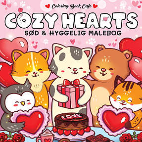 Cozy Hearts malebog - Coloring Book Cafe