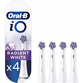 Oral-B iO Radiant White tandbørstehoveder 4-pak - hvid