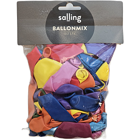 Salling latexballon mix 100-pak - multifarvet
