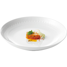 Relief suppetallerken - hvid (Ø: 22 cm)