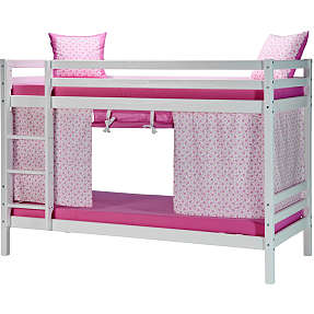 Spiloppe køjeseng 90x200 cm - hvid og lyserød