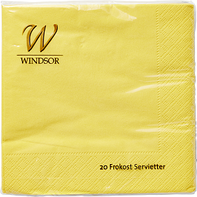 Windsor påskeservietter 33x33 cm 20-pak - gul