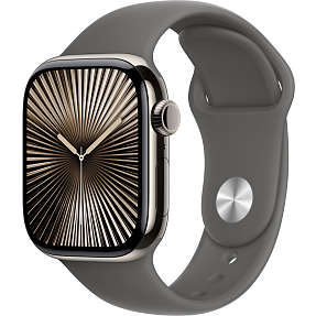 Apple Watch S10  Cell 42 mm S/M - Natural Titanium Sport Band