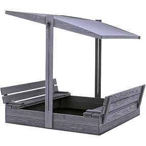 Nordic Play Active sandkasse med justerbar tag - grå