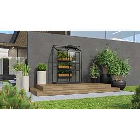 Ida 900 vægdrivhus inkl. sokkel - sort