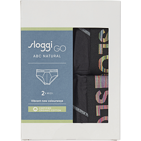 Sloggi herre 2-pak midi str. L - sort